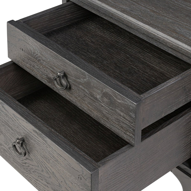 Alden Desk - Worn Black Oak Veneer