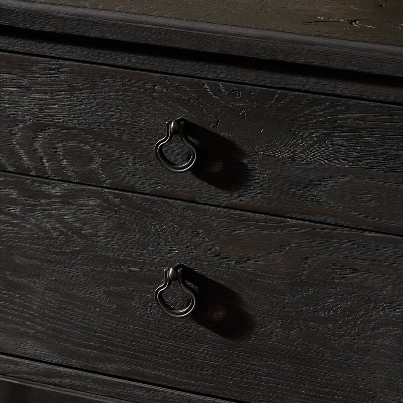 Alden Desk - Worn Black Oak Veneer