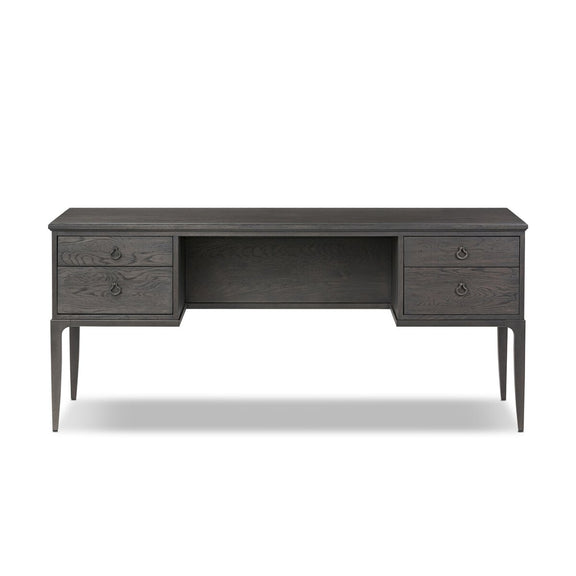 Alden Desk - Worn Black Oak Veneer