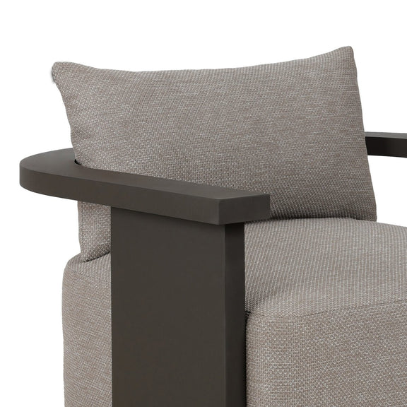 Tahana Outdoor Metal Swivel Chair - Casa Grey