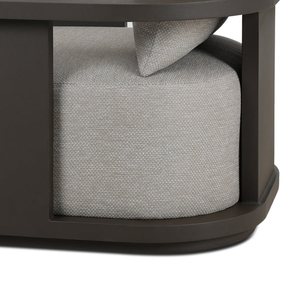 Tahana Outdoor Metal Swivel Chair - Casa Grey