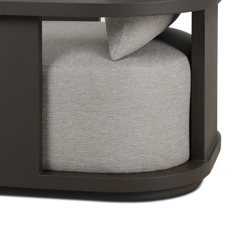 Tahana Outdoor Metal Swivel Chair - Casa Grey