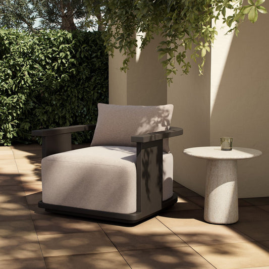 Tahana Outdoor Metal Swivel Chair - Casa Grey