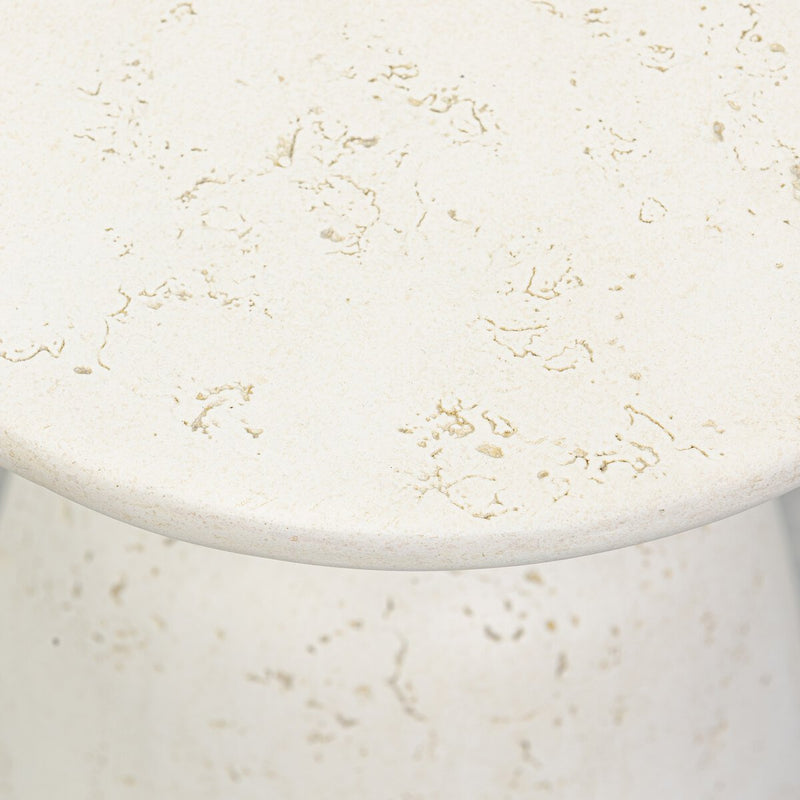 Ramara Outdoor Nesting End Table - Aged White Concrete