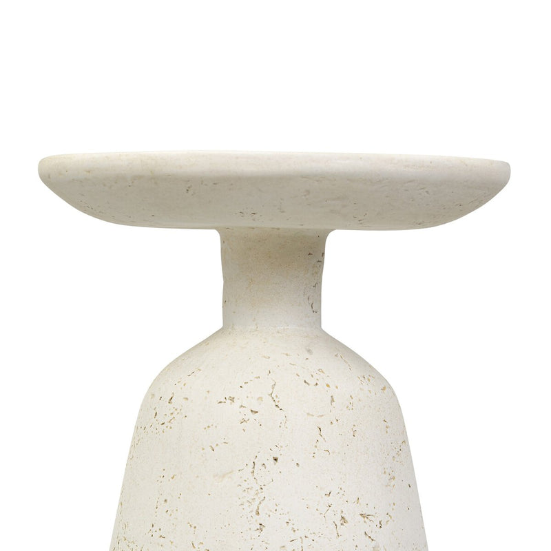 Ramara Outdoor Nesting End Table - Aged White Concrete
