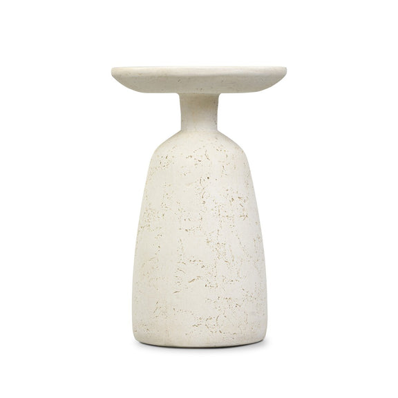Ramara Outdoor Nesting End Table - Aged White Concrete