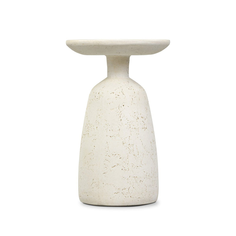 Ramara Outdoor Nesting End Table - Aged White Concrete