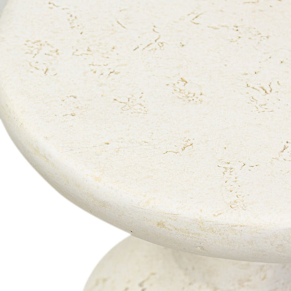 Ramara Outdoor Nesting End Table - Aged White Concrete