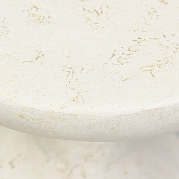 Ramara Outdoor Nesting End Table - Aged White Concrete