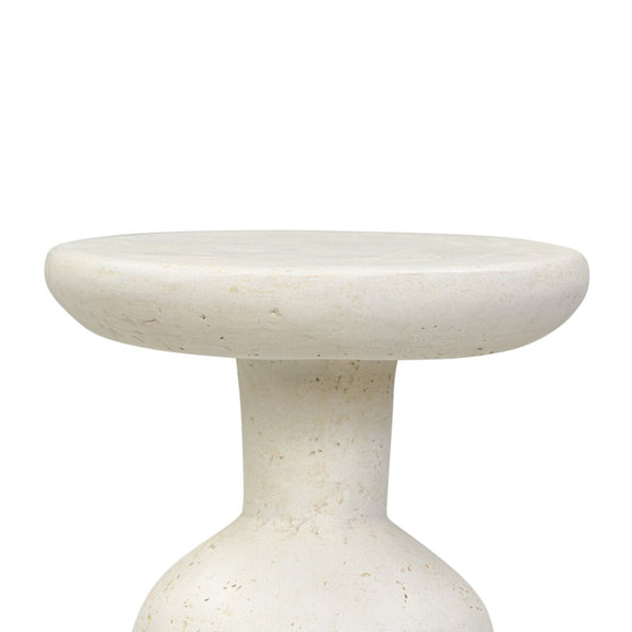 Ramara Outdoor Nesting End Table - Aged White Concrete
