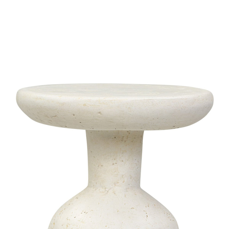 Ramara Outdoor Nesting End Table - Aged White Concrete