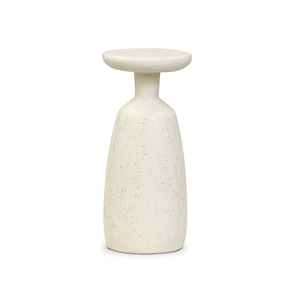 Ramara Outdoor Nesting End Table - Aged White Concrete