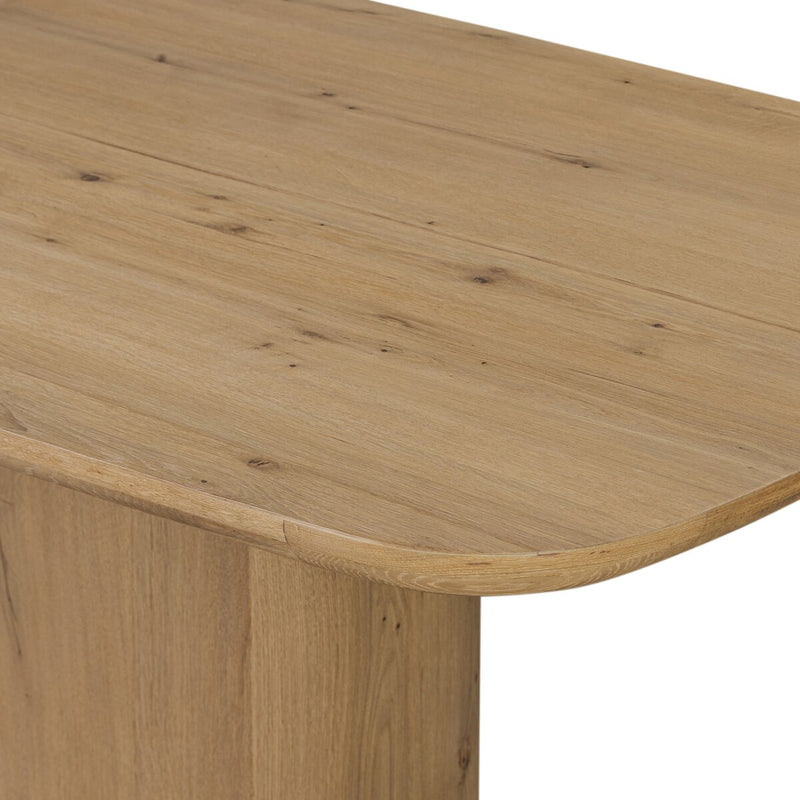 Barto Dining Table - Aged Smoked Oak Veneer