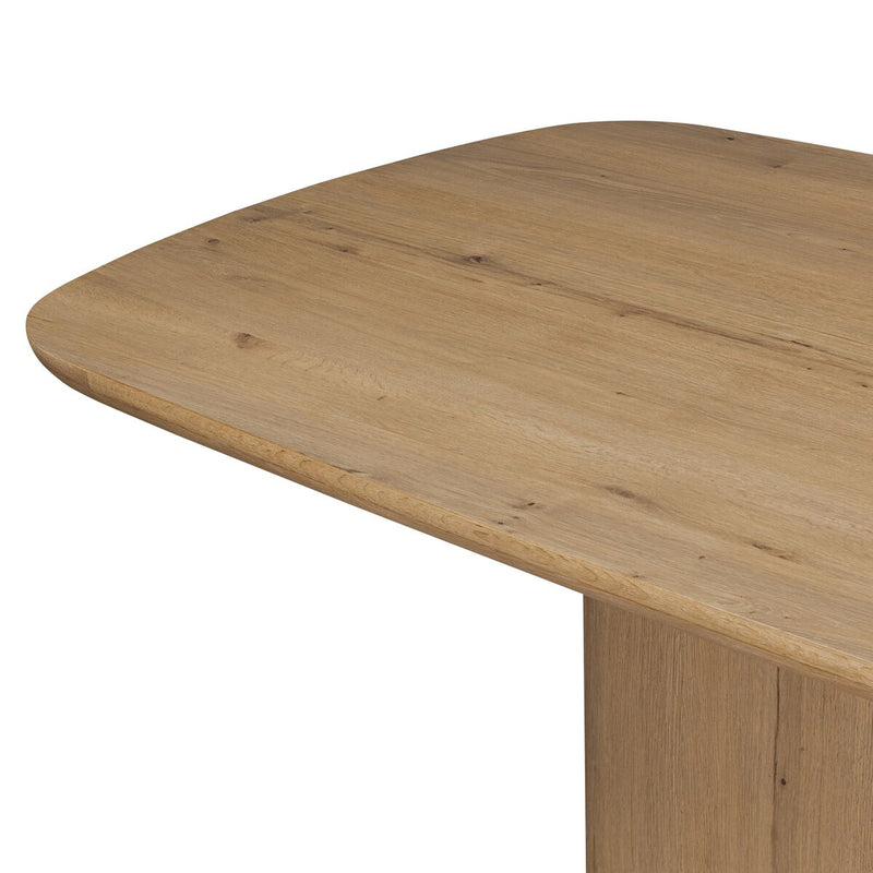 Barto Dining Table - Aged Smoked Oak Veneer