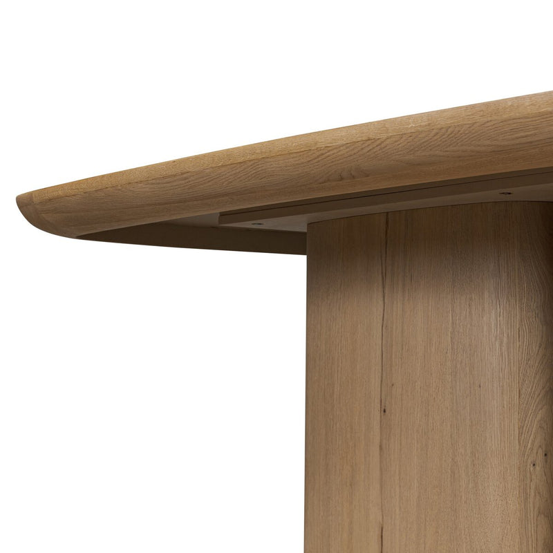 Barto Dining Table - Aged Smoked Oak Veneer
