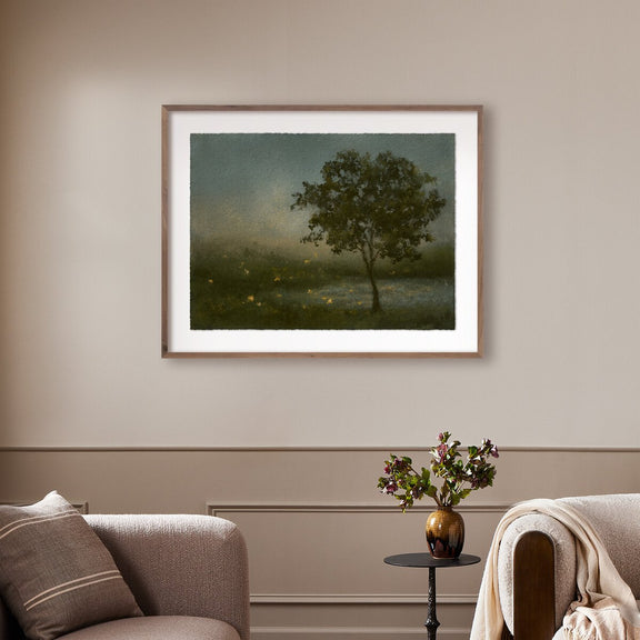 Firefly Field by Lina Gordievsky - Rustic Walnut
