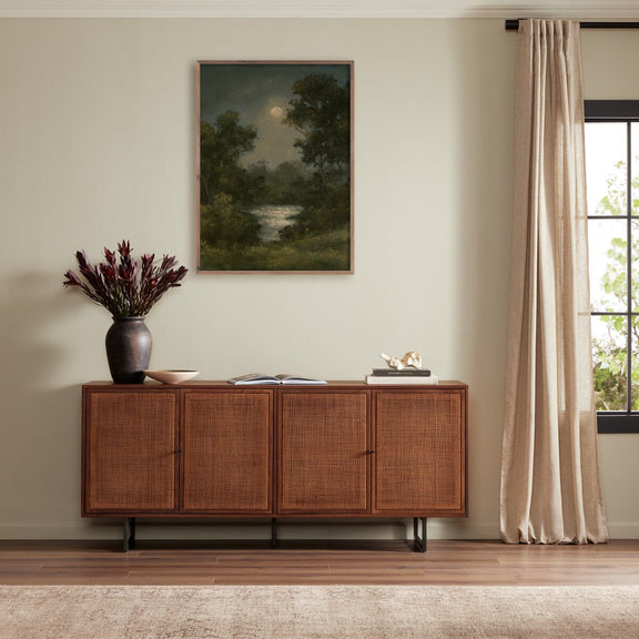 Pearl Moon by Lina Gordievsky - Rustic Walnut