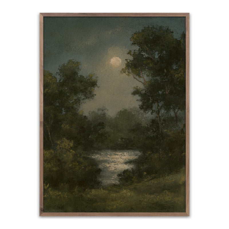Pearl Moon by Lina Gordievsky - Rustic Walnut