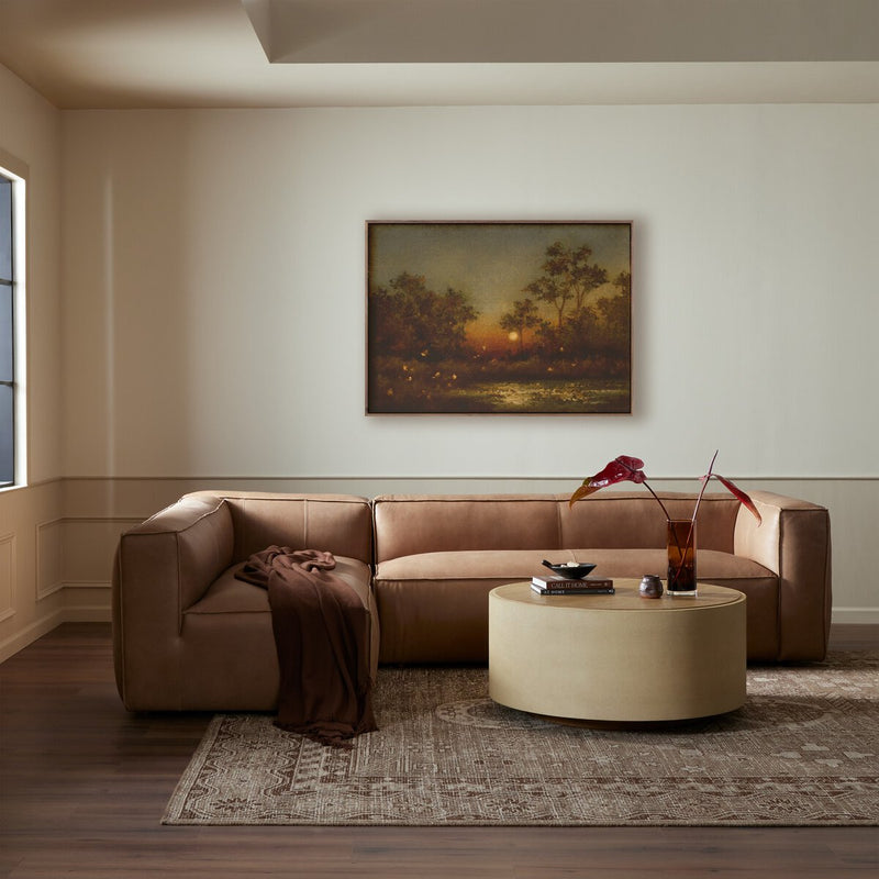 Sunlit Oasis by Lina Gordievsky - Rustic Walnut