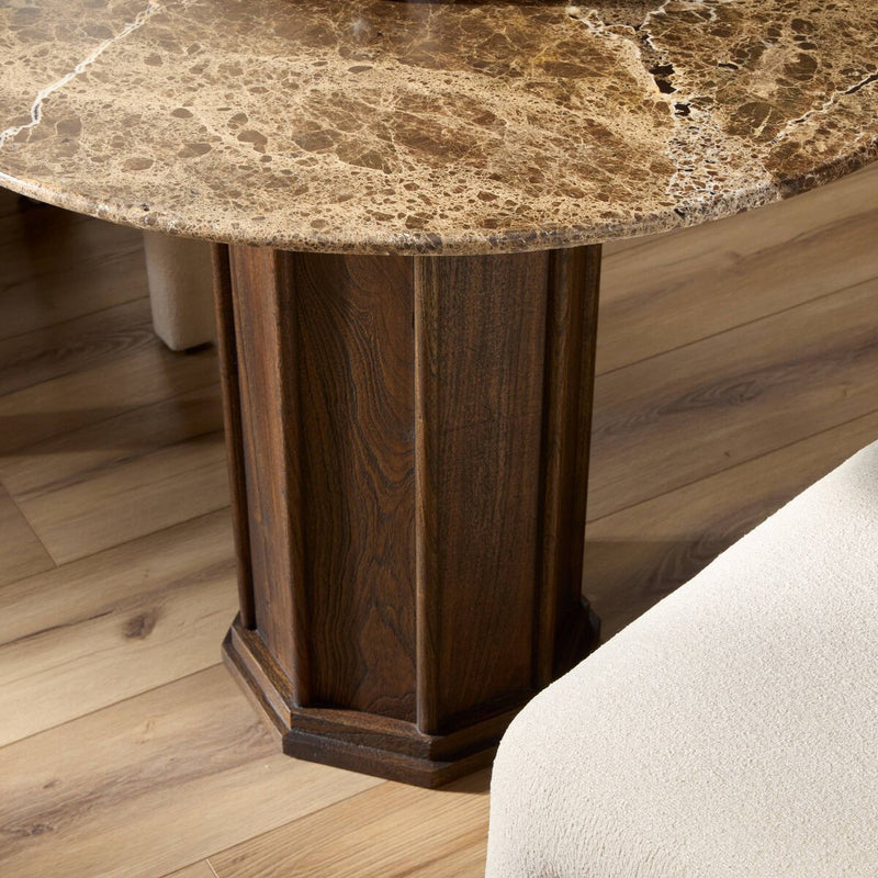 Pavlo Bistro Table - Brown Marble