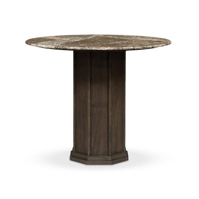 Pavlo Bistro Table - Brown Marble