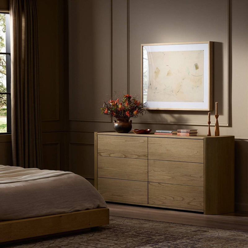 Radius 6 Drawer Dresser - Light Blonde Sungkai Veneer