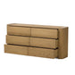 Radius 6 Drawer Dresser - Light Blonde Sungkai Veneer