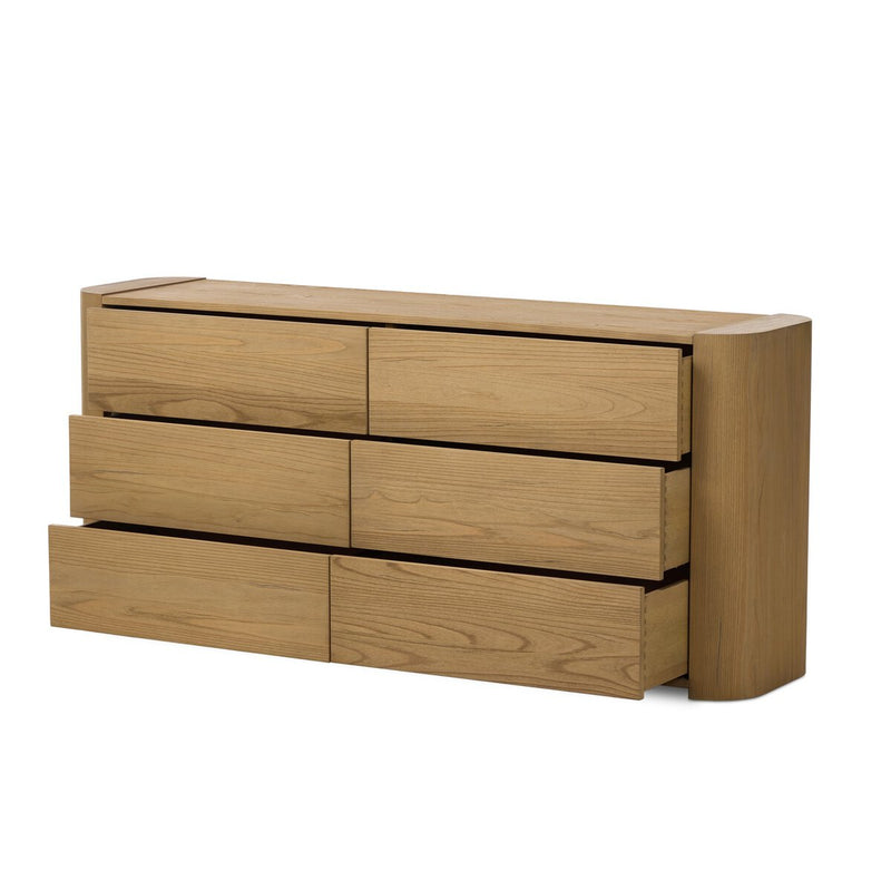 Radius 6 Drawer Dresser - Light Blonde Sungkai Veneer