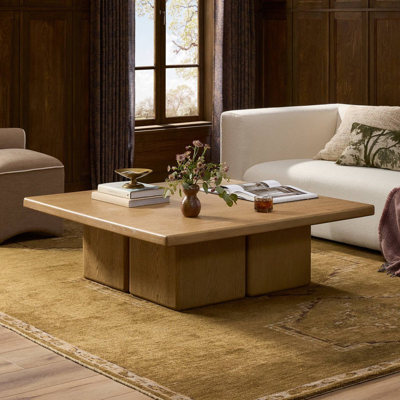 Pecos Coffee Table - Light Wash Oak Veneer