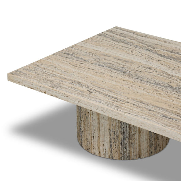 Angelo Coffee Table - White Travertine