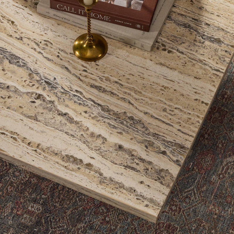Angelo Coffee Table - White Travertine