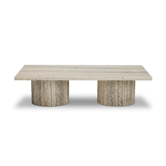 Angelo Coffee Table - White Travertine