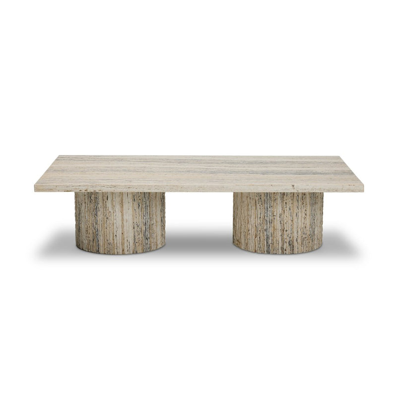 Angelo Coffee Table - White Travertine