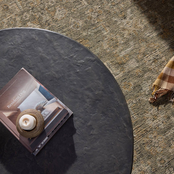 Bomba Coffee Table - Textured Black Concrete