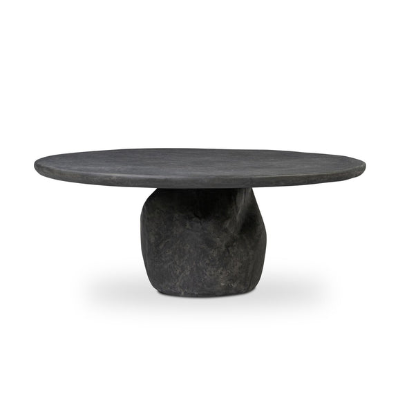 Bomba Coffee Table - Textured Black Concrete