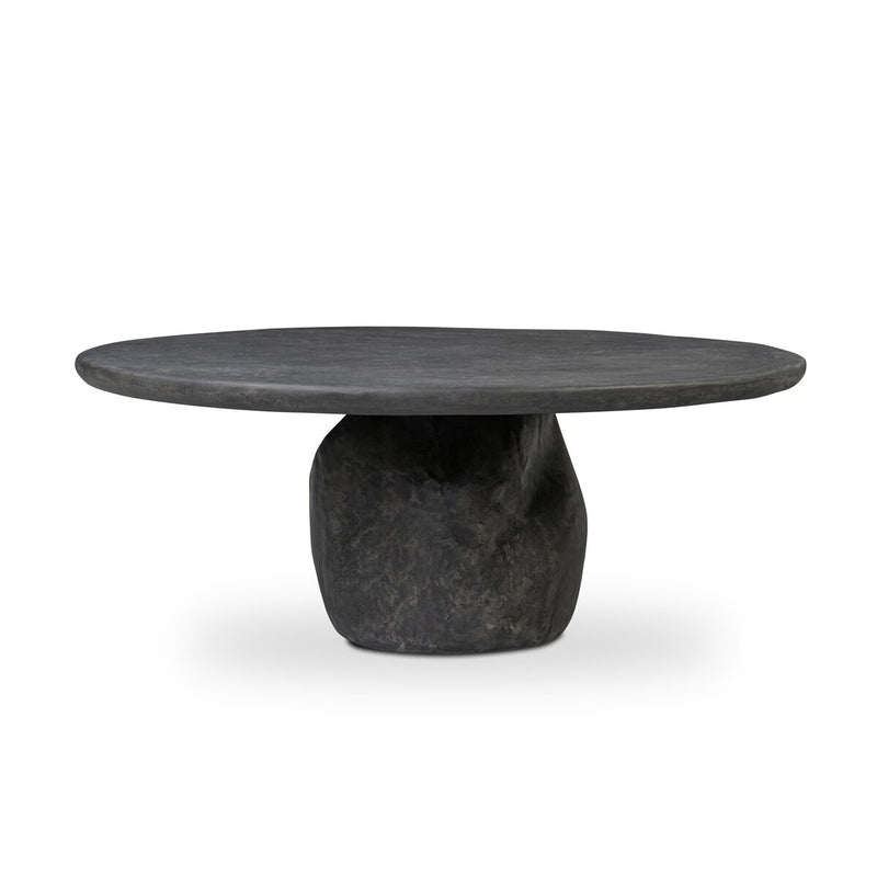Bomba Coffee Table - Textured Black Concrete
