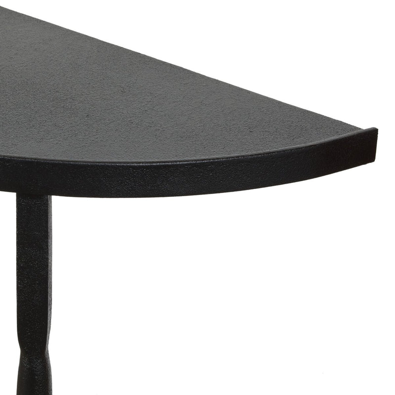 Lois Demilune Console Table - Textured Iron