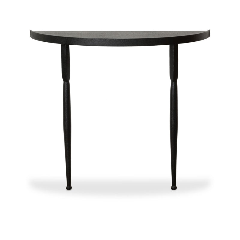 Lois Demilune Console Table - Textured Iron
