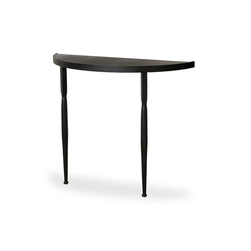 Lois Demilune Console Table - Textured Iron