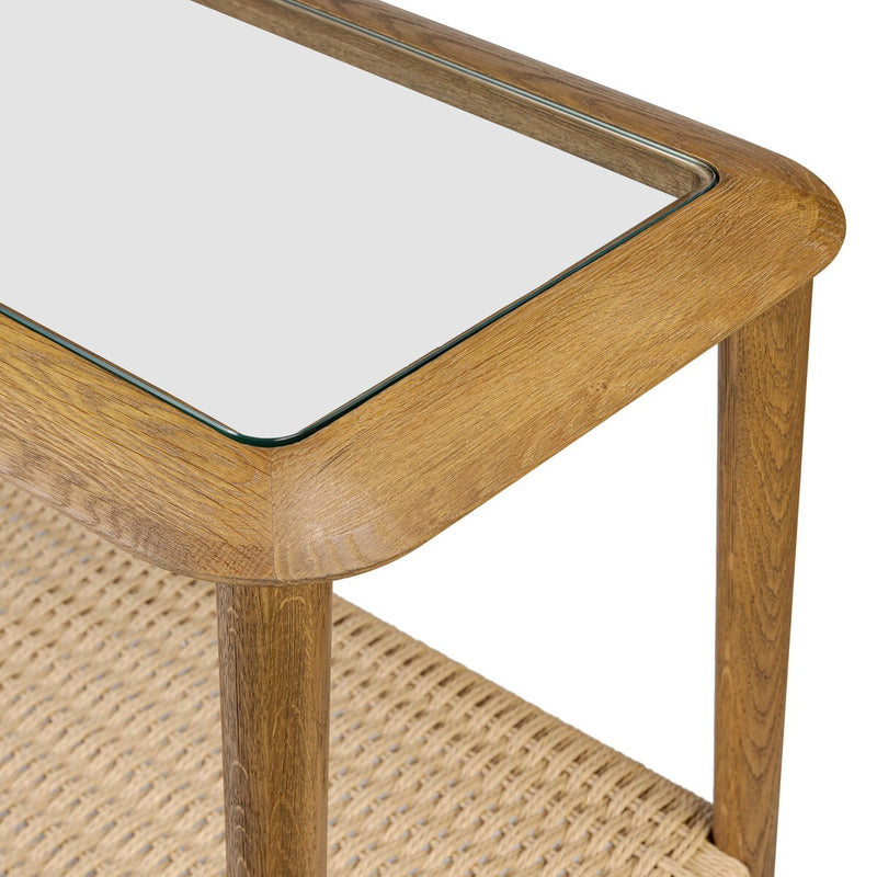 Carmelo Console Table - Tempered Glass