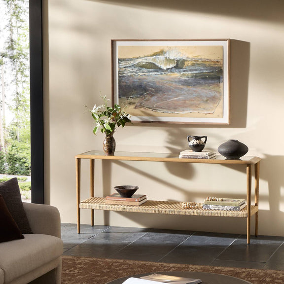 Carmelo Console Table - Tempered Glass