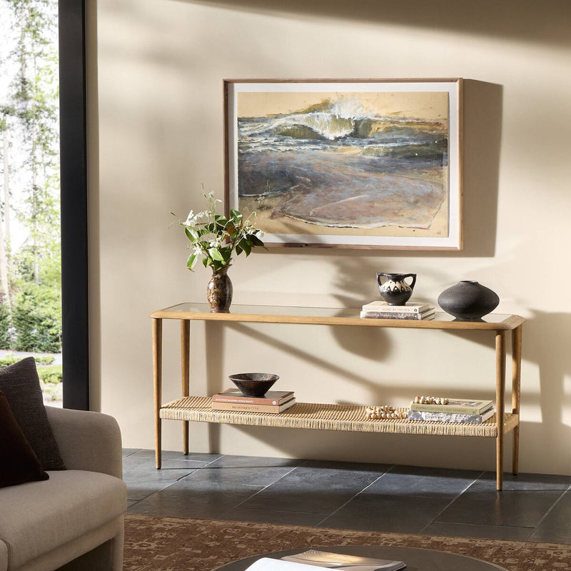 Carmelo Console Table - Tempered Glass