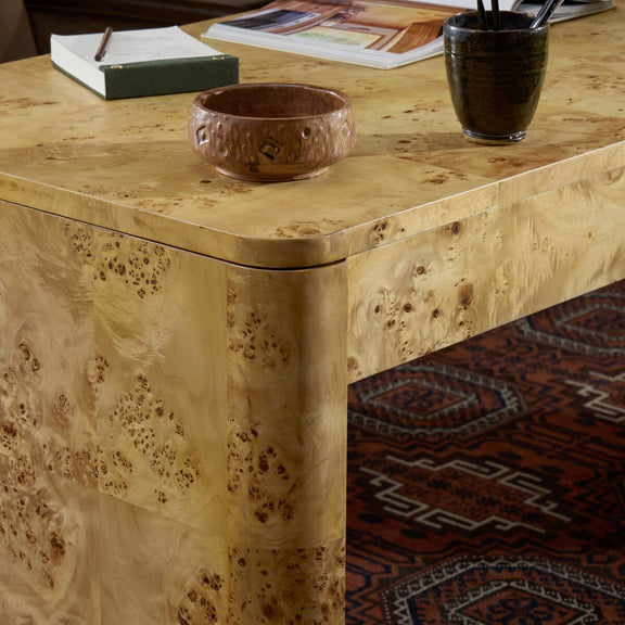 Mullins Desk - Natural Mappa Burl