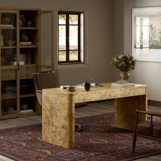 Mullins Desk - Natural Mappa Burl
