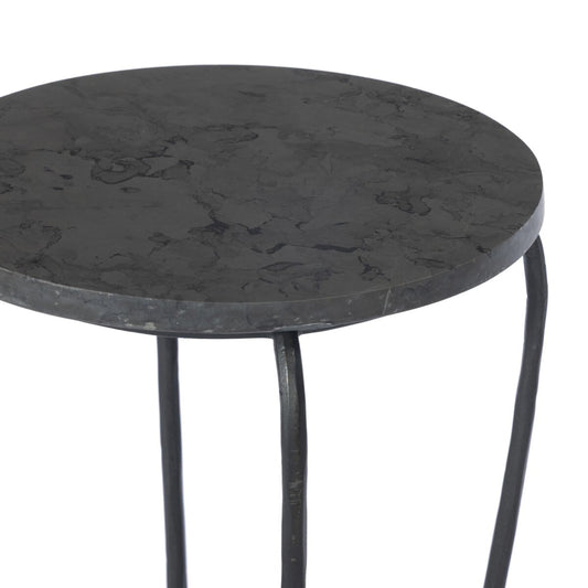 Nina End Table - Grey Italian Marble