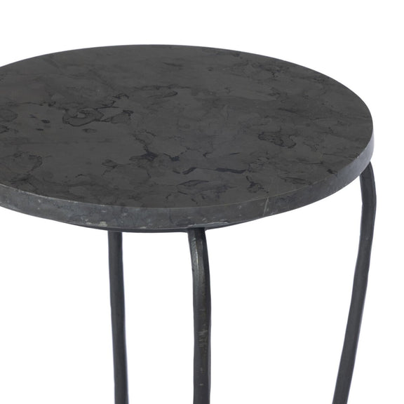 Nina End Table - Grey Italian Marble