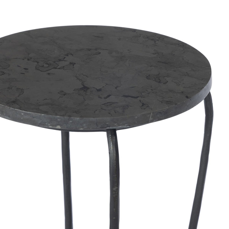 Nina End Table - Grey Italian Marble