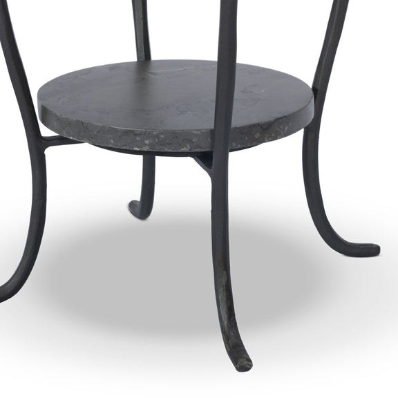 Nina End Table - Grey Italian Marble