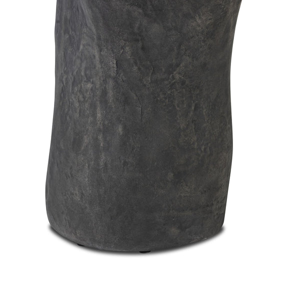 Bomba Tall End Table - Textured Black Concrete