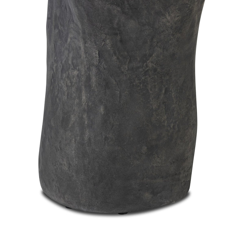 Bomba Tall End Table - Textured Black Concrete